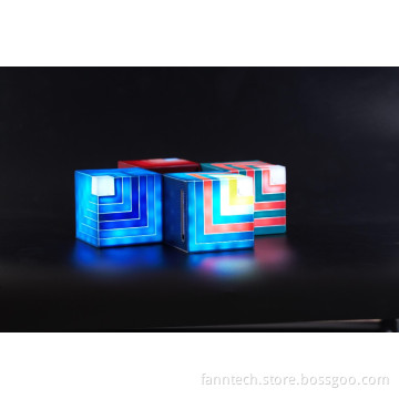 2016 New Arrival LED Flashing Cubic bluetooth speaker led lamp